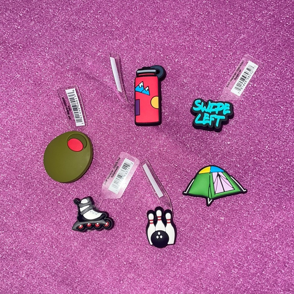 6 LOT CROC CHARMS